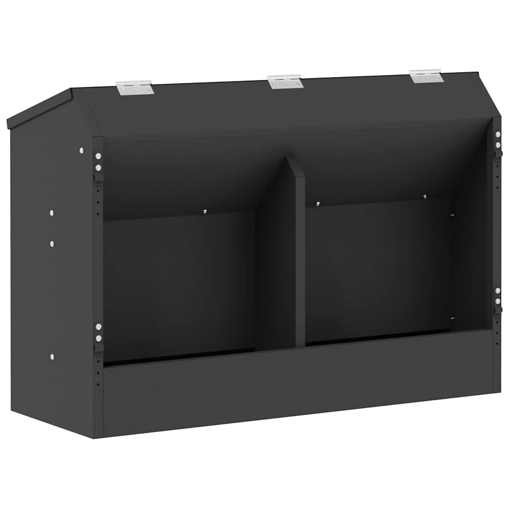Comedouro para coelhos preto 64.5 x 25.5 x 45.5 cm