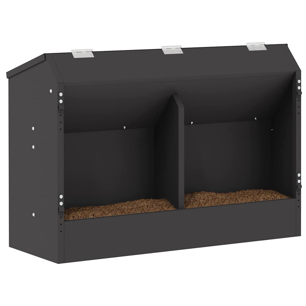 Comedouro para coelhos preto 64.5 x 25.5 x 45.5 cm