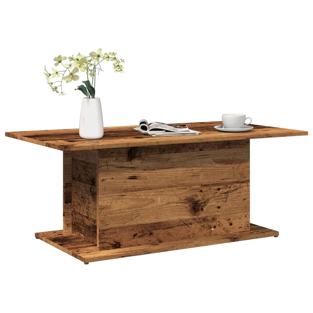Mesa de centro 102x55,5x40cm derivados de madeira madeira velha