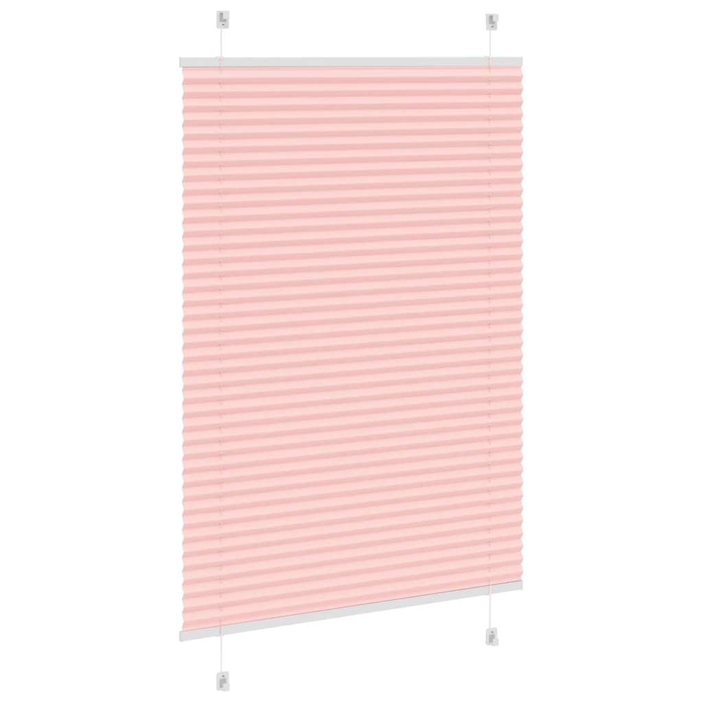 Rosa plissada cega 85x100 cm largura tecido 84,4 cm poliéster