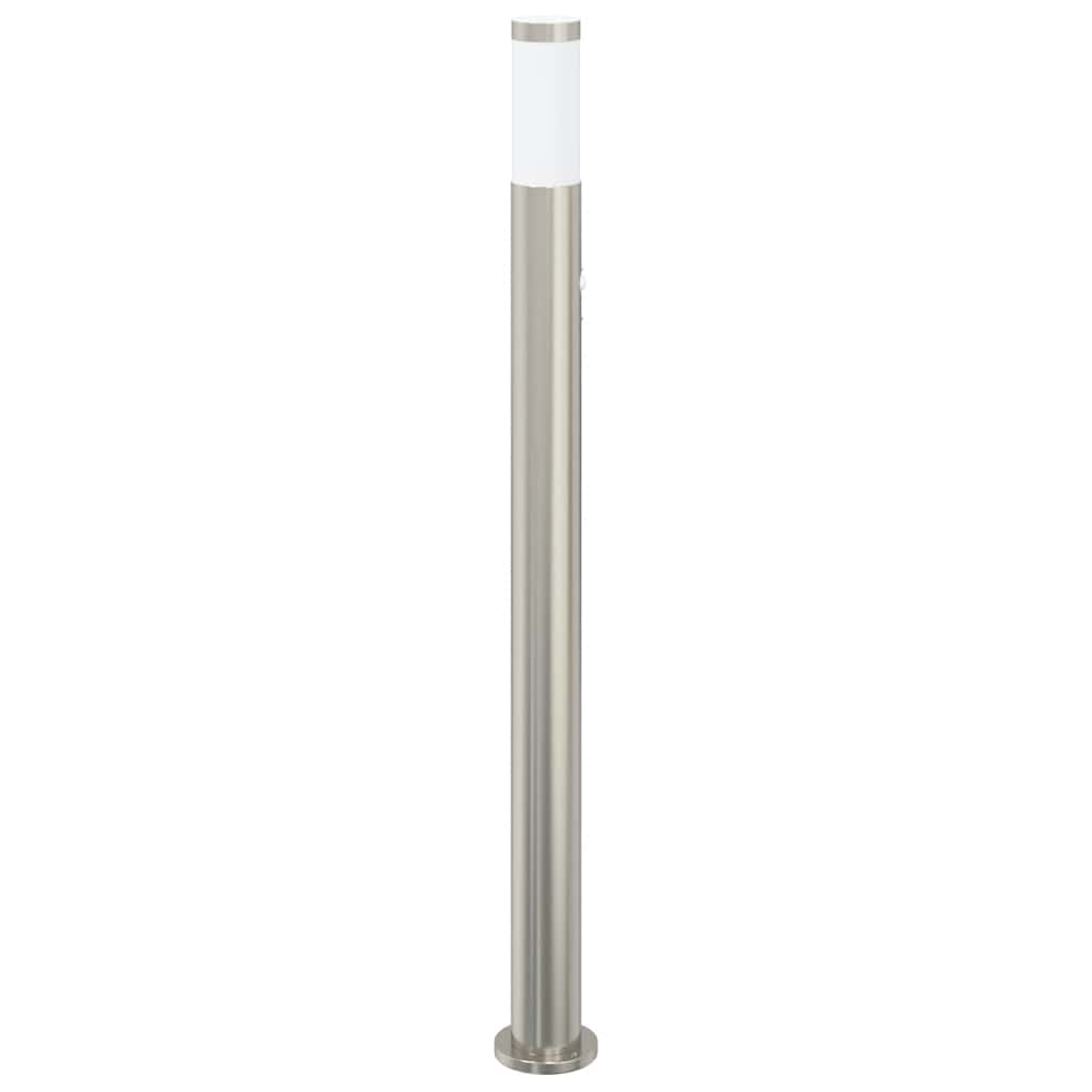 Luminária de poste com sensor, 110 cm, aço inoxidável, IP44