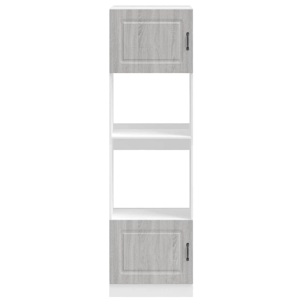 Armários forno 2 pcs kalmar derivados de madeira cinzento sonoma
