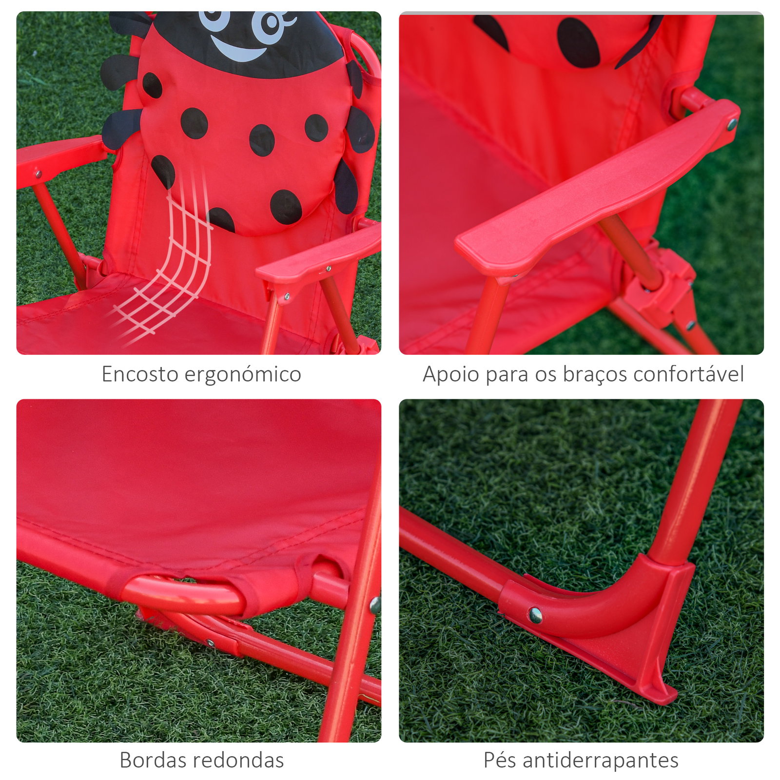 Conjunto de Mesa e Cadeira de Jardim Conjunto de Picnic Dobrável para Crianças Conjunto de Mesa com Chapéu de Sol com Altura Aju