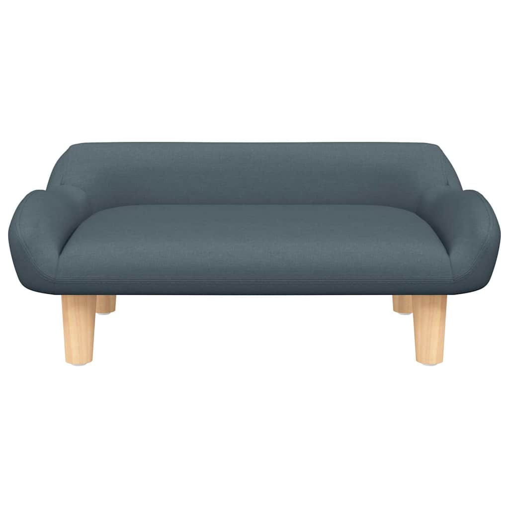 Cama para cães 70x40x24 cm tecido cinzento-escuro