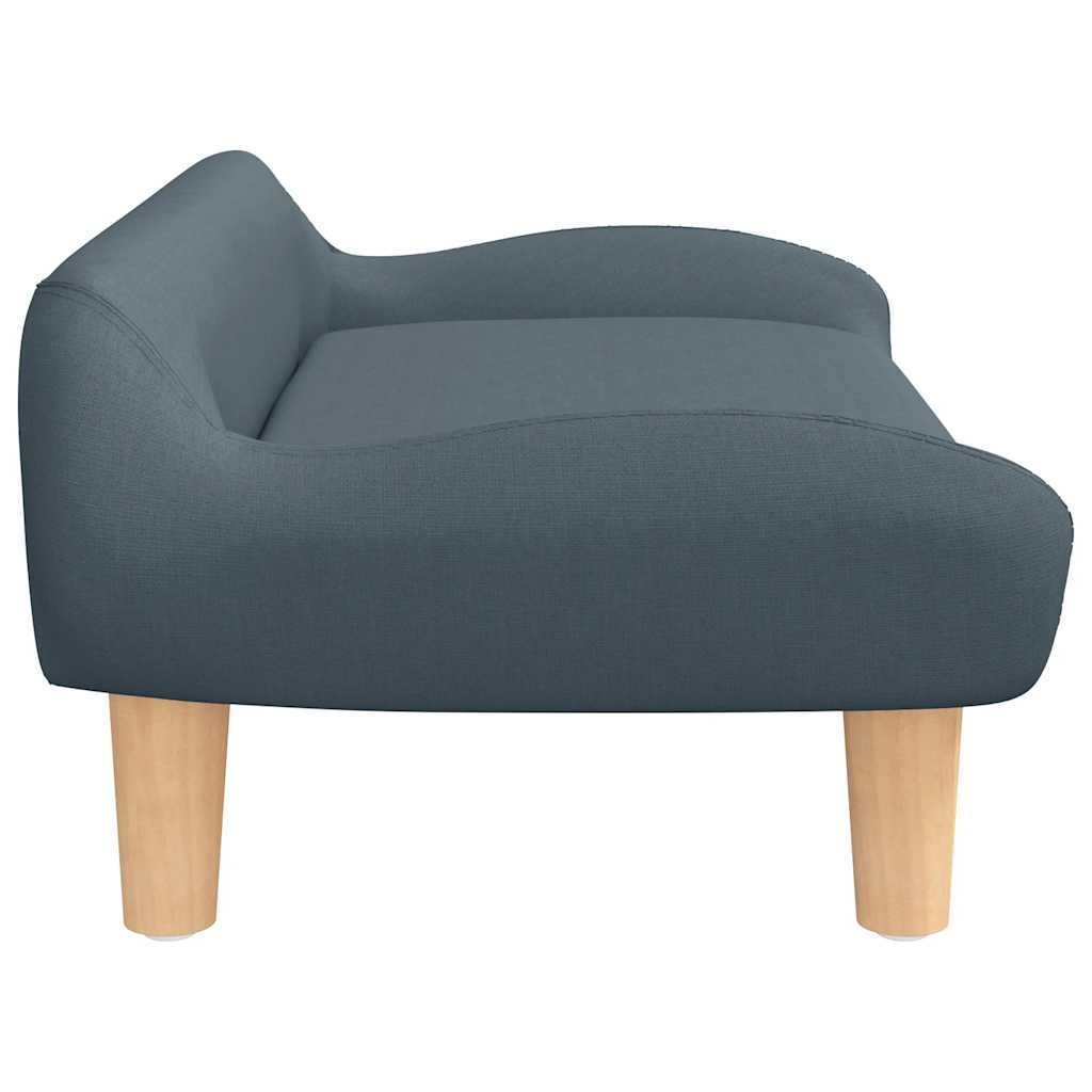 Cama para cães 70x40x24 cm tecido cinzento-escuro
