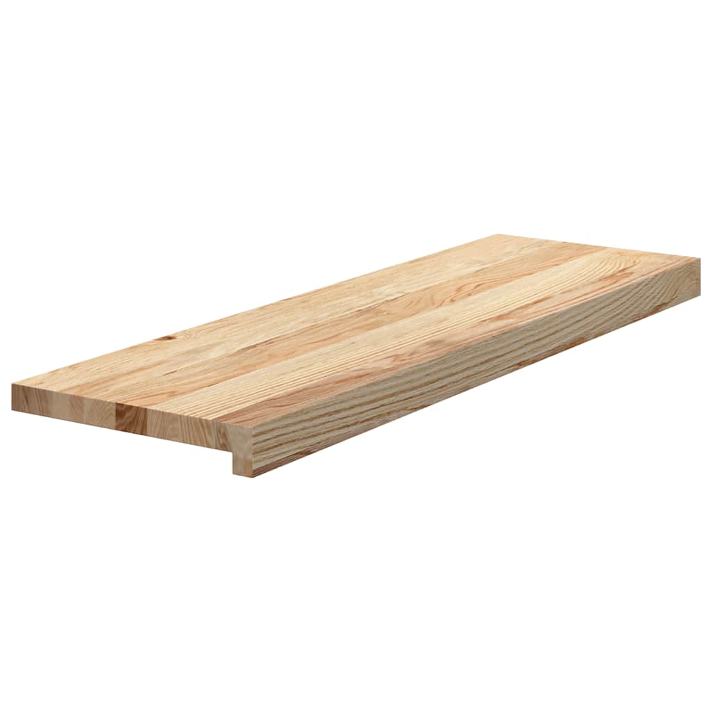 Tapetes de escada 12 pcs 80x25x2 cm carvalho maciço não tratado