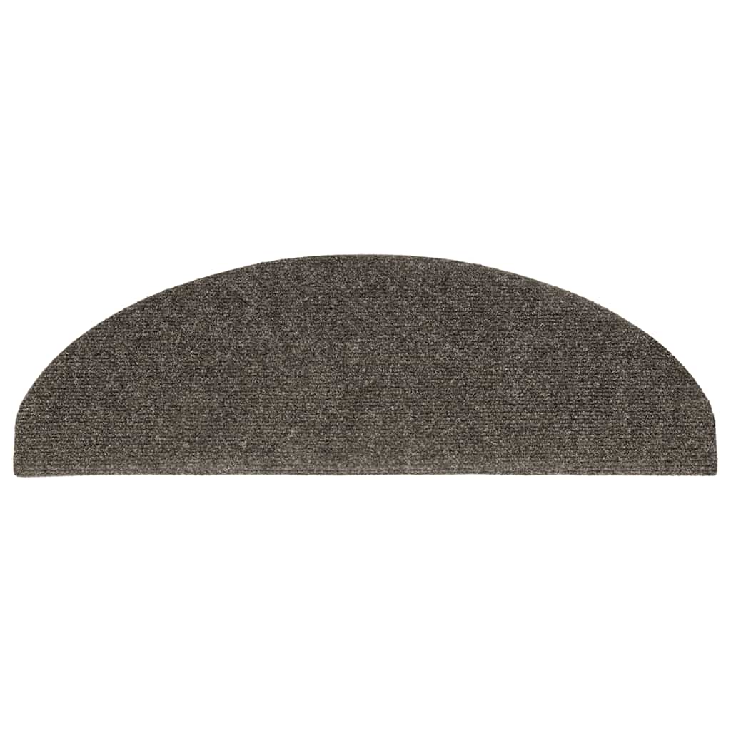 Tapetes de escada autoadesivos 30 peças 65x21x4 cm antracite semicircular grande