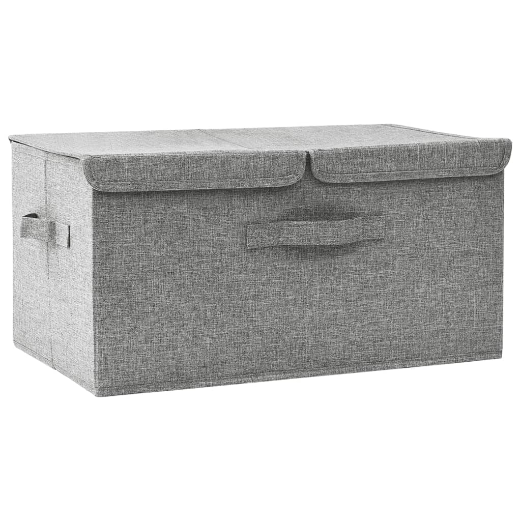 Caixa de arrumação 50x30x25 cm tecido cinzento