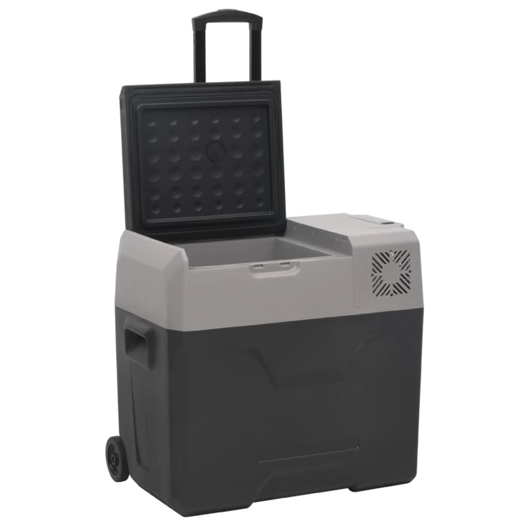 Mala térmica c/ rodas e adaptador 40l polipropileno preto/cinza