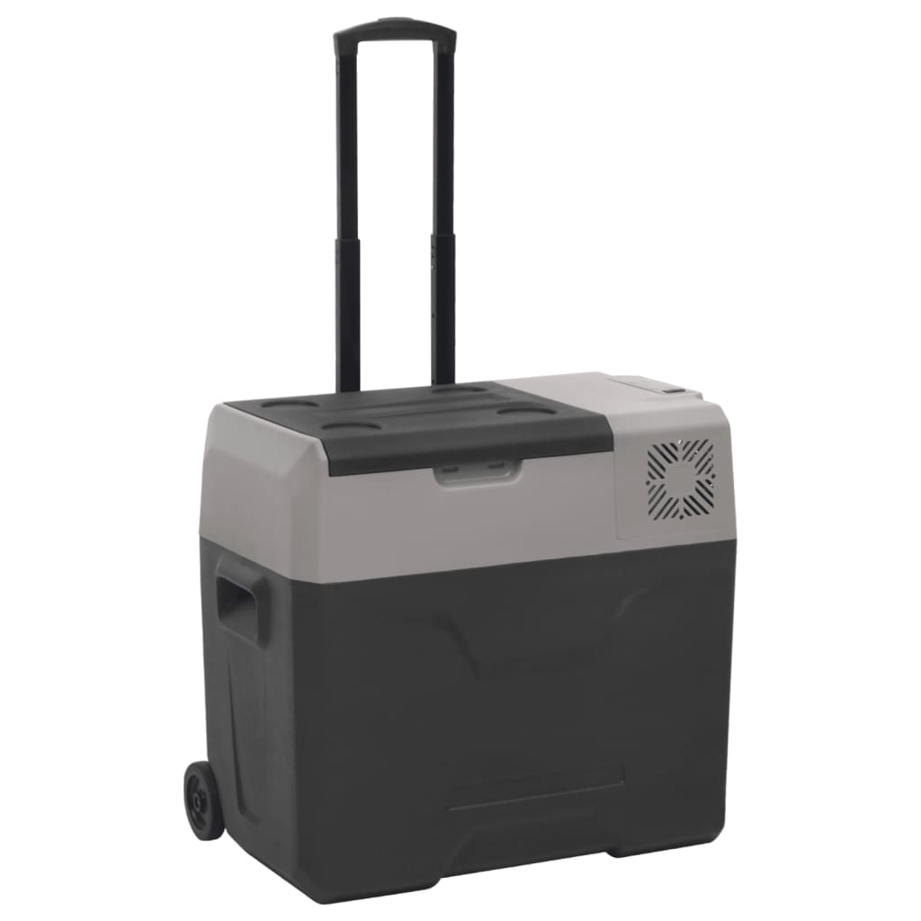 Mala térmica c/ rodas e adaptador 40l polipropileno preto/cinza