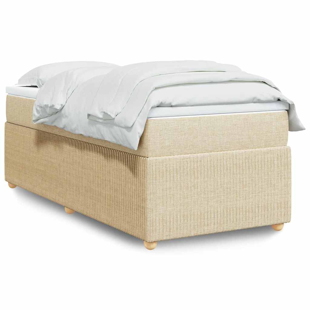Cama com molas/colchão 80x200 cm tecido cor crème