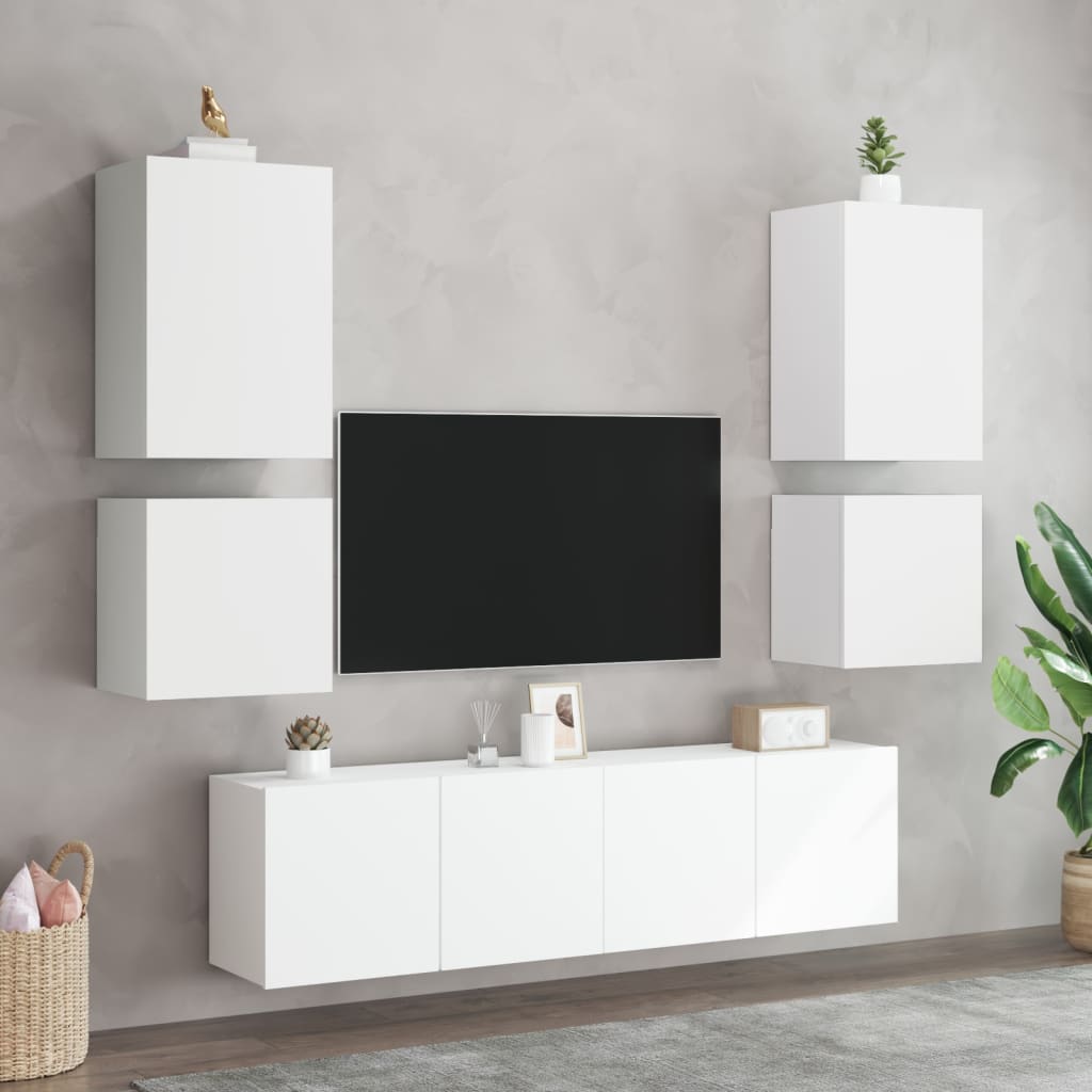 Móvel de parede p/ TV 40,5x30x40 cm derivados de madeira branco