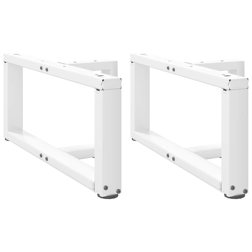 Pés para mesa de centro em forma de t, 2 peças, branco, 70x25x(30-31) cm, aço