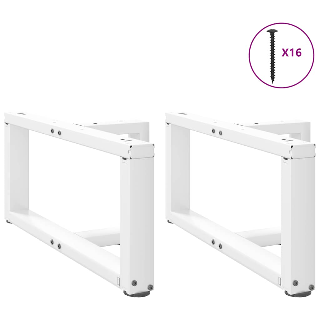 Pés para mesa de centro em forma de t, 2 peças, branco, 70x25x(30-31) cm, aço