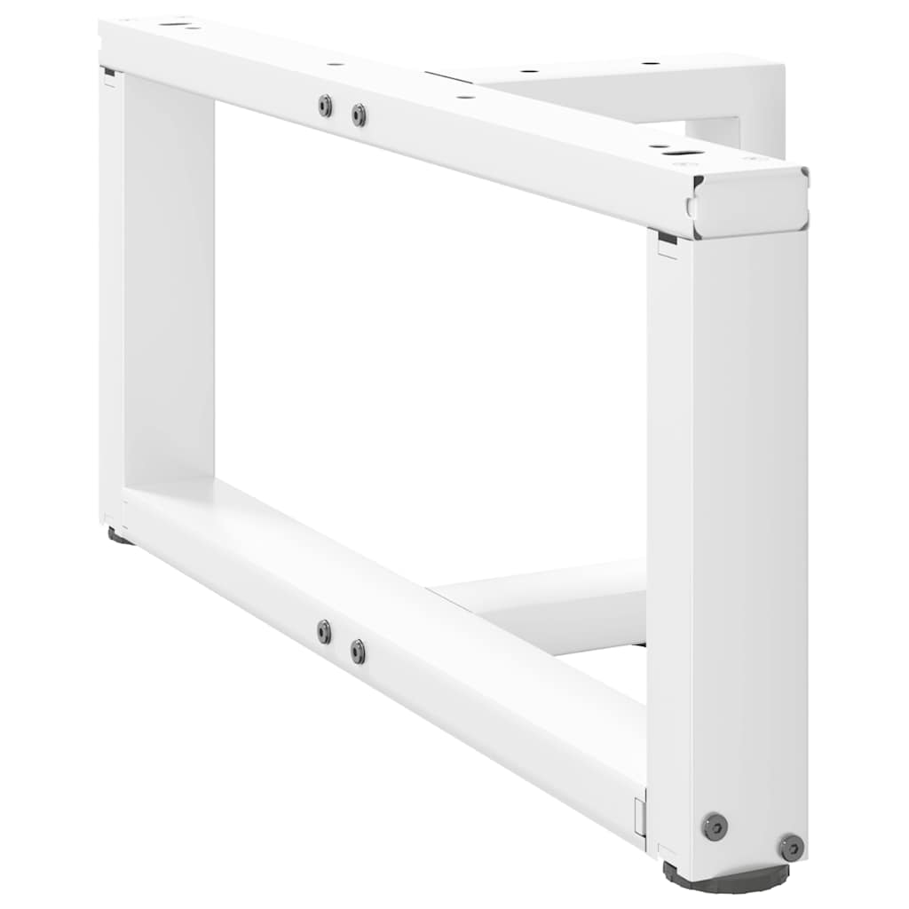 Pés para mesa de centro em forma de t, 2 peças, branco, 70x25x(30-31) cm, aço
