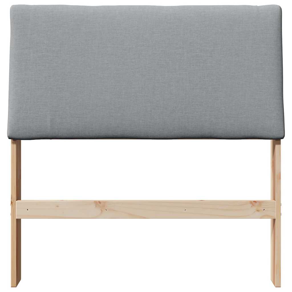 Cabeceira estofada cinzento-claro 100 cm