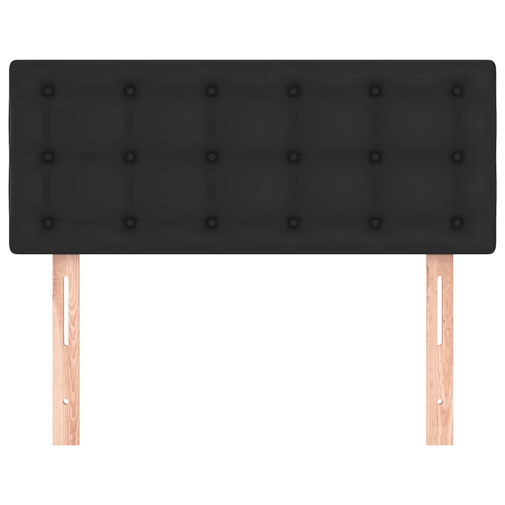 Cabeceira de cama couro artificial 90x5x78/88 cm preto