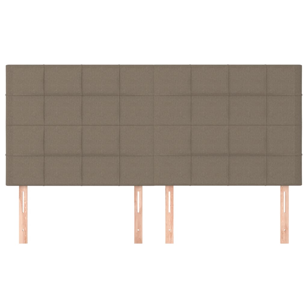 Cabeceira taupe 200x5x118/128 cm tecido