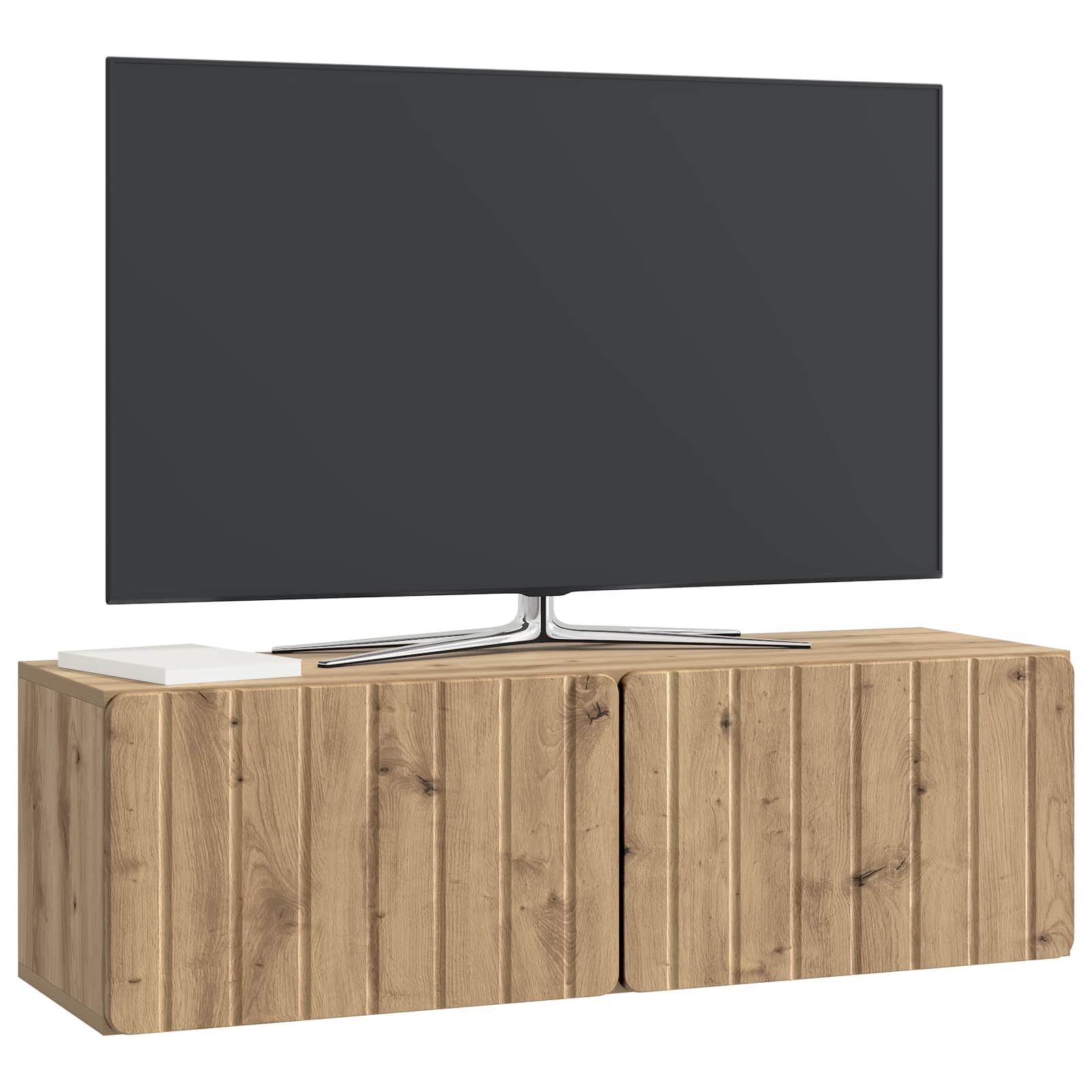 Gabinete de TV de parede 98 x 31 x 30 cm carvalho arttisan