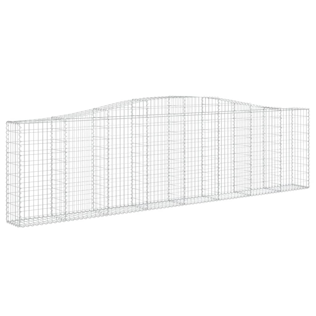Cestos gabião arqueados 2pcs 400x30x100/120cm ferro galvanizado