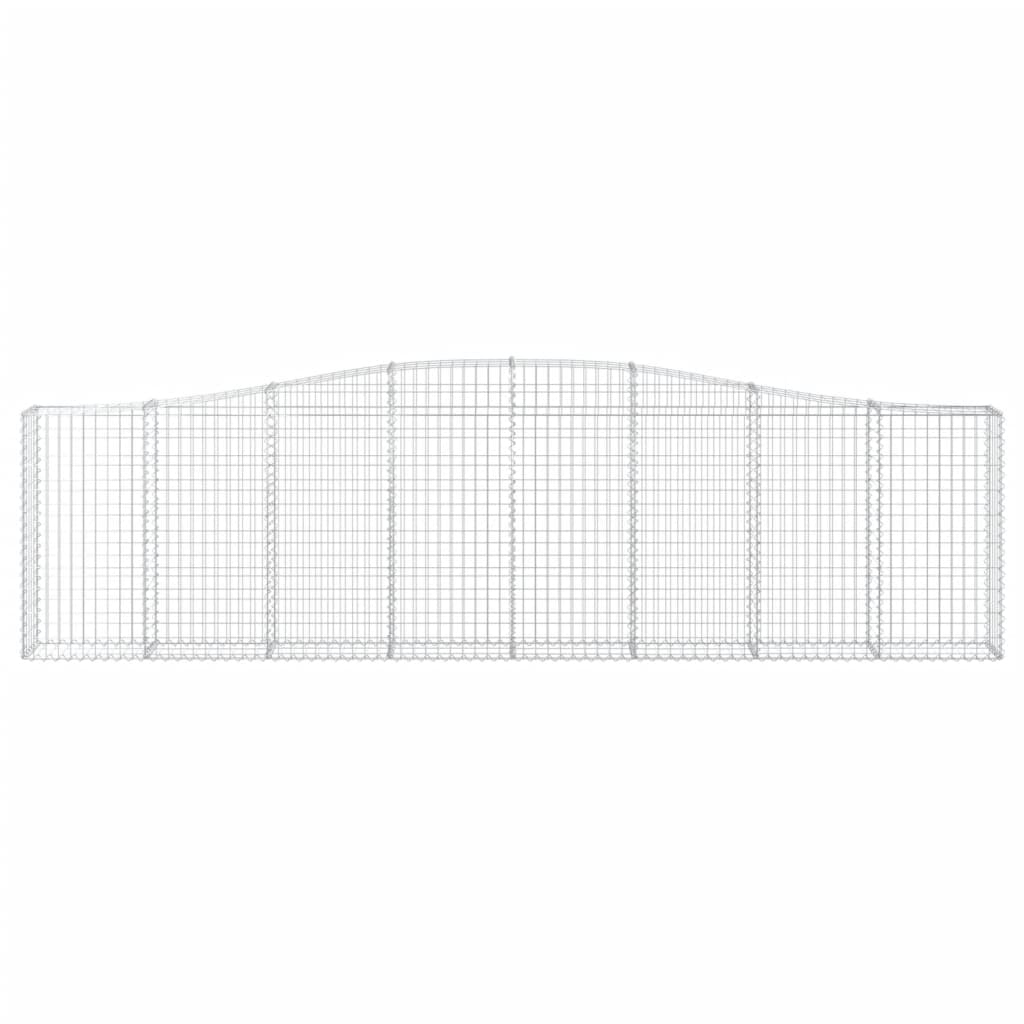 Cestos gabião arqueados 2pcs 400x30x100/120cm ferro galvanizado