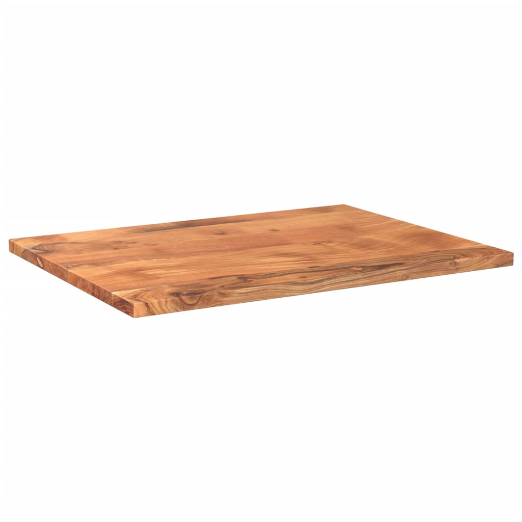 Tampo de mesa retangular 80x70x2,5 cm madeira de acácia maciça