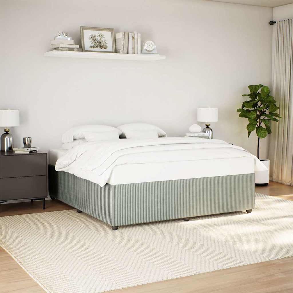 Estrutura de cama sem colchão 200x200 cm veludo cinzento-claro