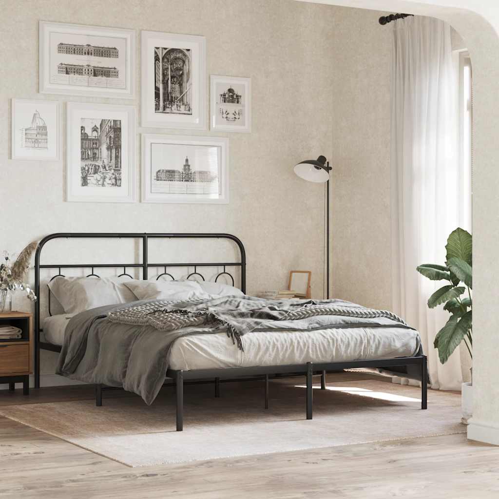 Cabeceira de substituição 137 cm metal preto