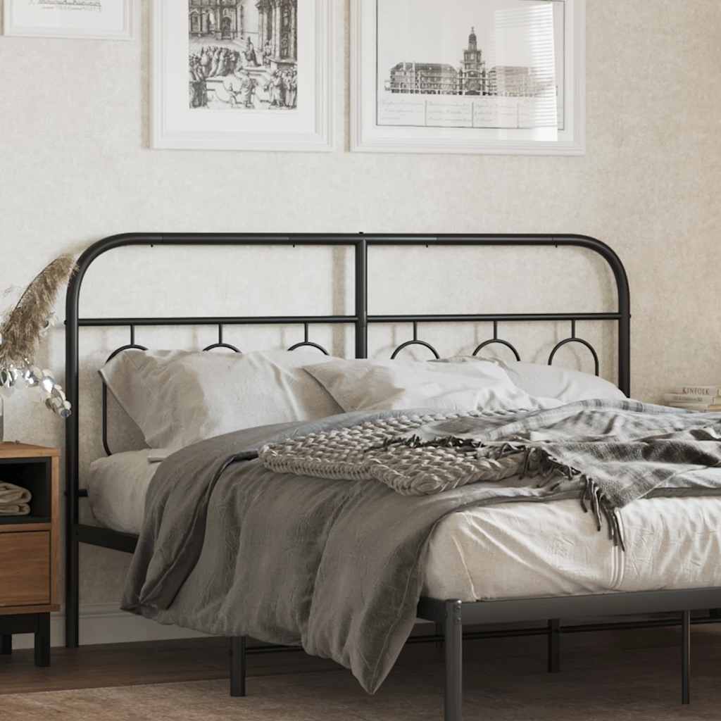 Cabeceira de substituição 137 cm metal preto