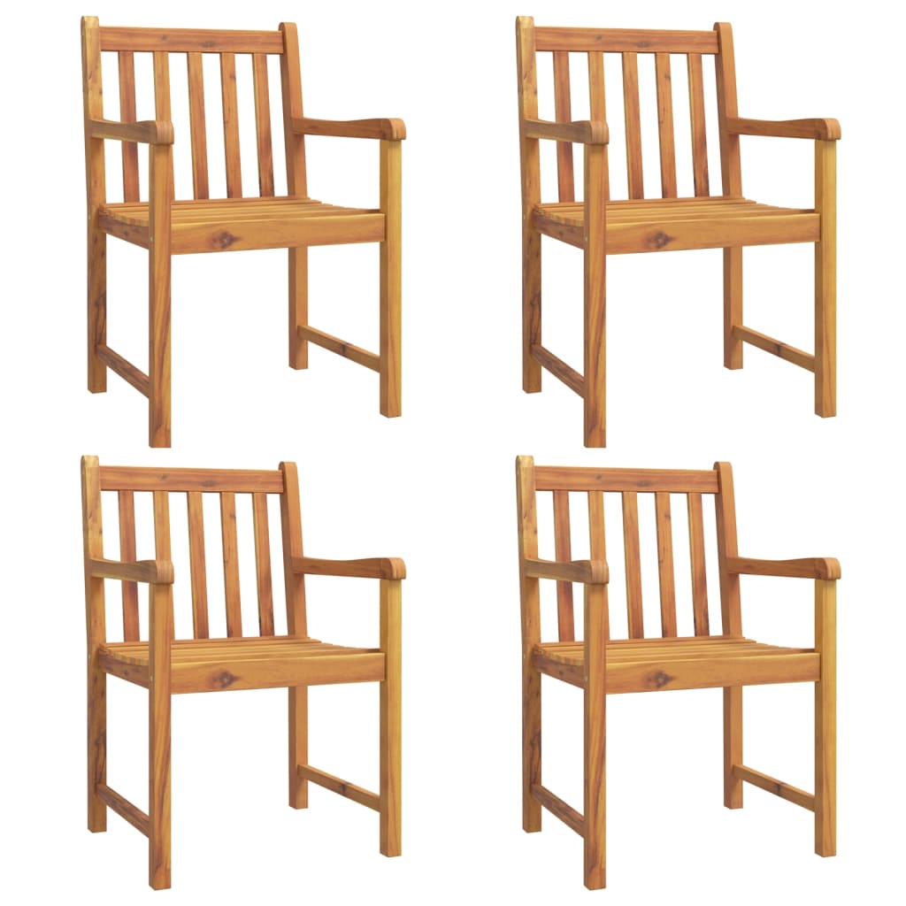 Conjunto de jantar p/ jardim 5 pcs madeira de acácia maciça