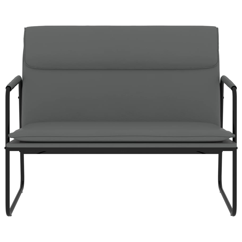Banco 100x64x80 cm couro artificial cinzento