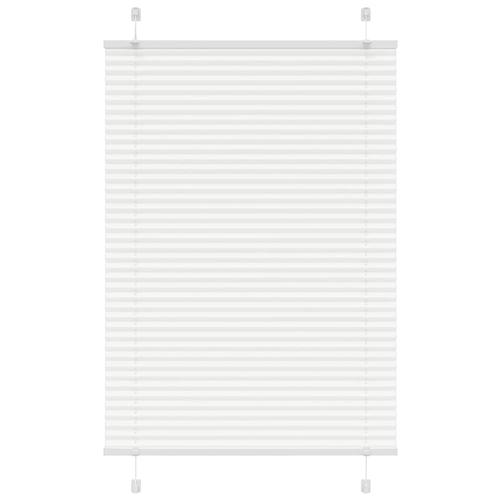 Branco plissada cega 95x150 cm largura tecido 94,4 cm poliéster