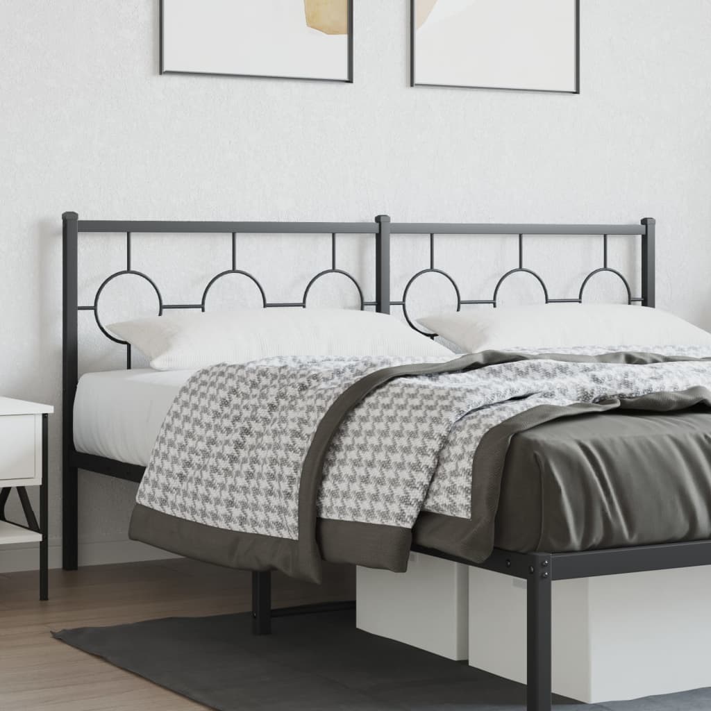 Cabeceira de substituição 180 cm metal preto
