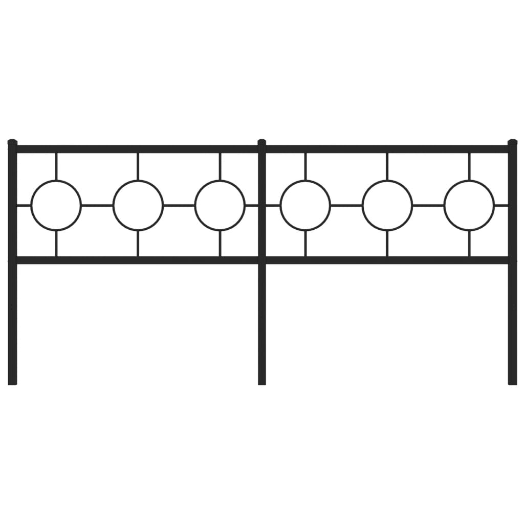 Cabeceira de substituição 180 cm metal preto