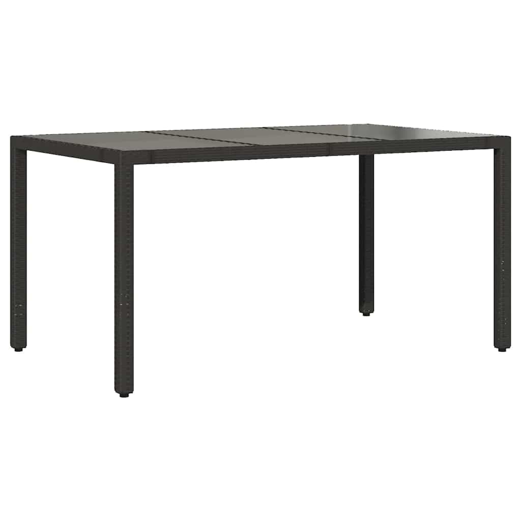 5 Pcs conjunto bistrô de jardim c/ almofadões vime PE preto