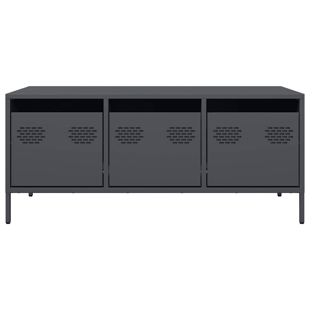 Mesa de centro 101,5x50x43,5 cm aço laminado a frio antracite