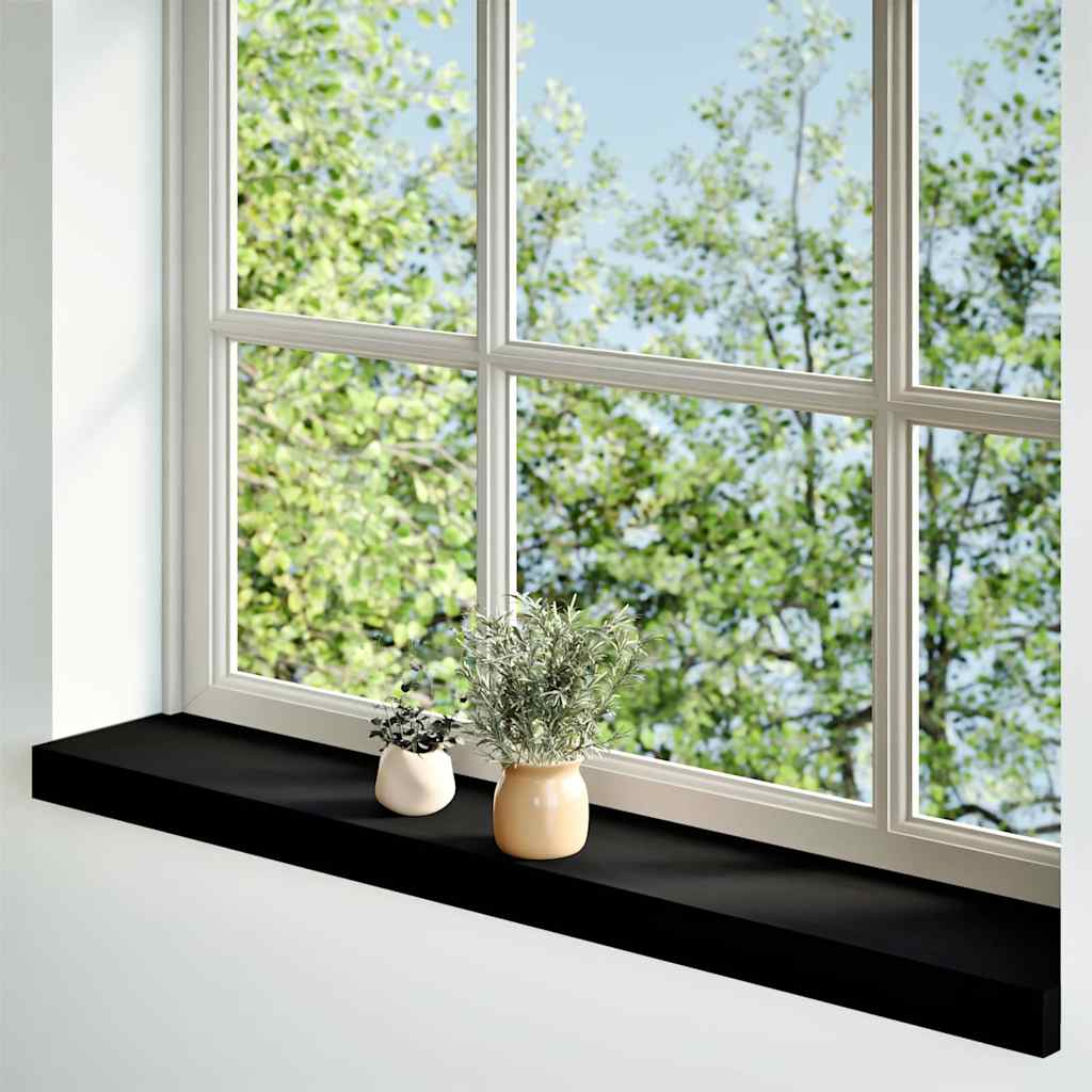 Soleiras da janela 2 pcs 70x15x2 cm carvalho castanho-preto