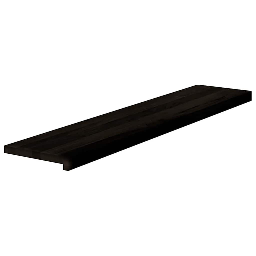 Tapetes de escada 16 pcs 120x30x2 cm carvalho castanho-preto