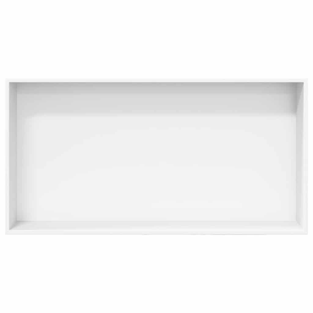 Nicho parede p/ duche 62x32x9 cm aço inoxidável branco mate