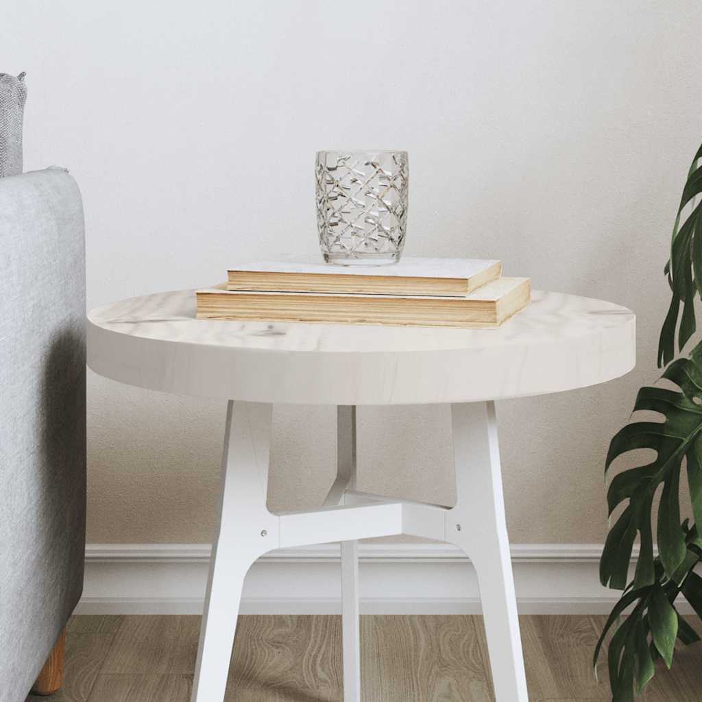 Tampo de mesa redondo ø40x3 cm madeira de pinho maciça branco