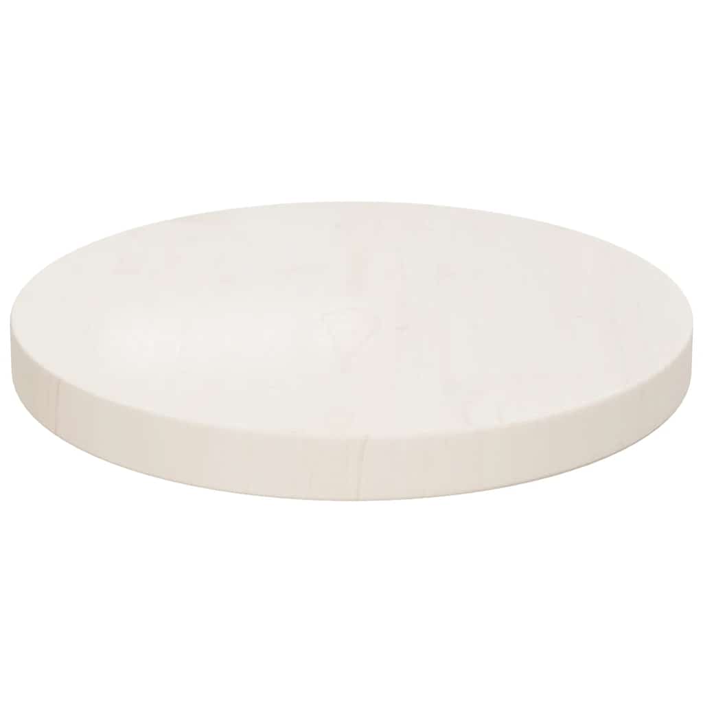 Tampo de mesa redondo ø40x3 cm madeira de pinho maciça branco