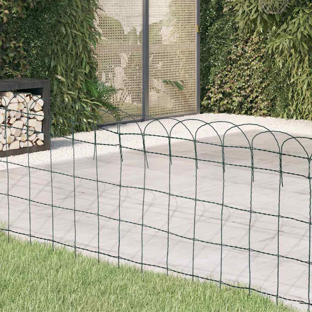 Cerca divisória para jardim em ferro revestido a pó 25x0,65 m