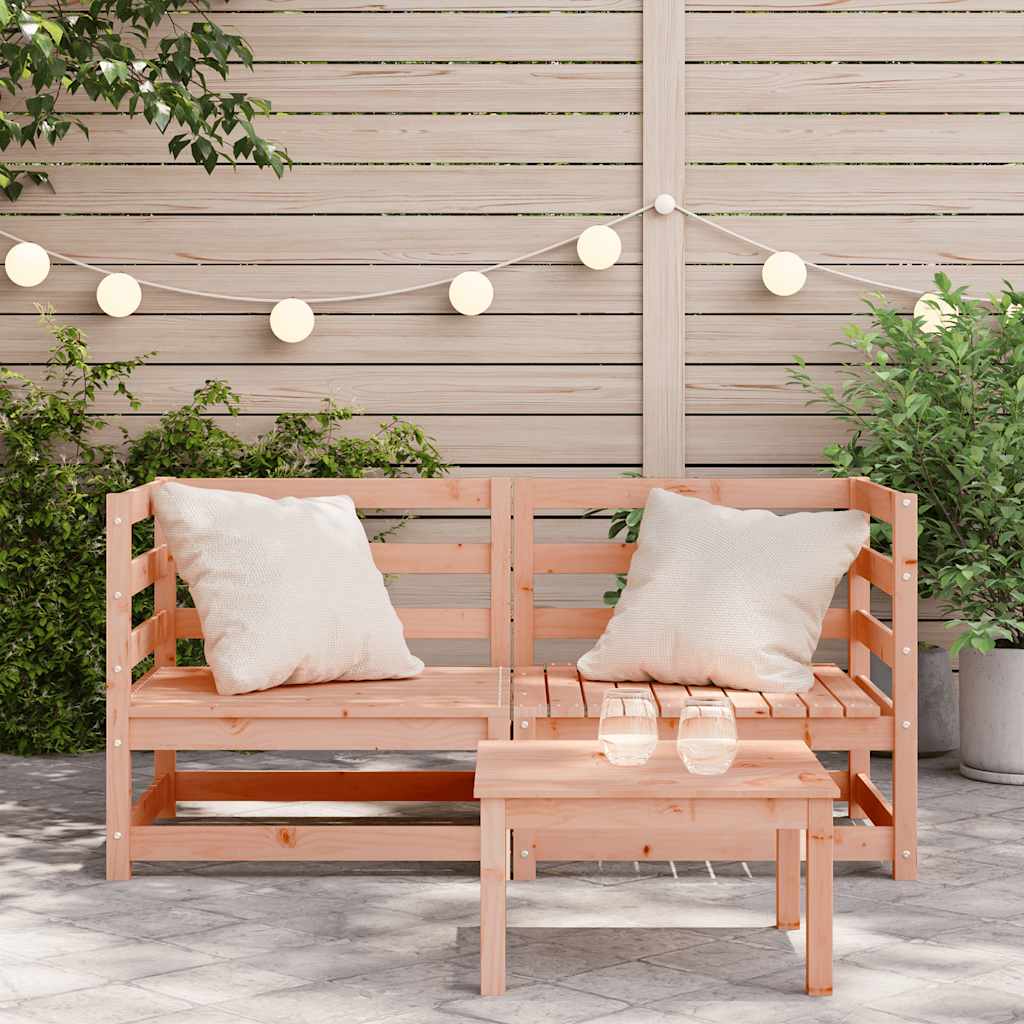 Sofás de canto p/ jardim 2 pcs 70x70x67 cm douglas maciça