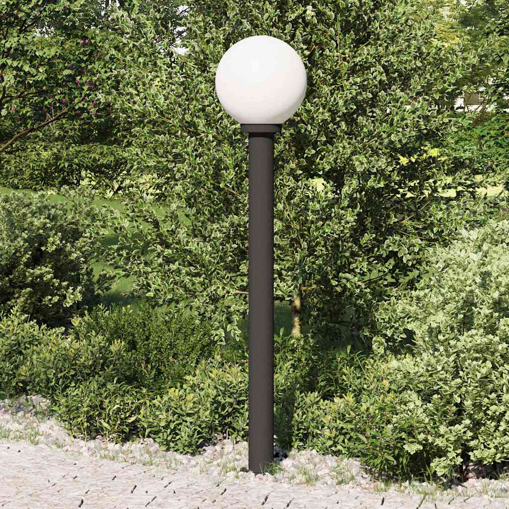 Luminária de poste 120 cm preta IP44