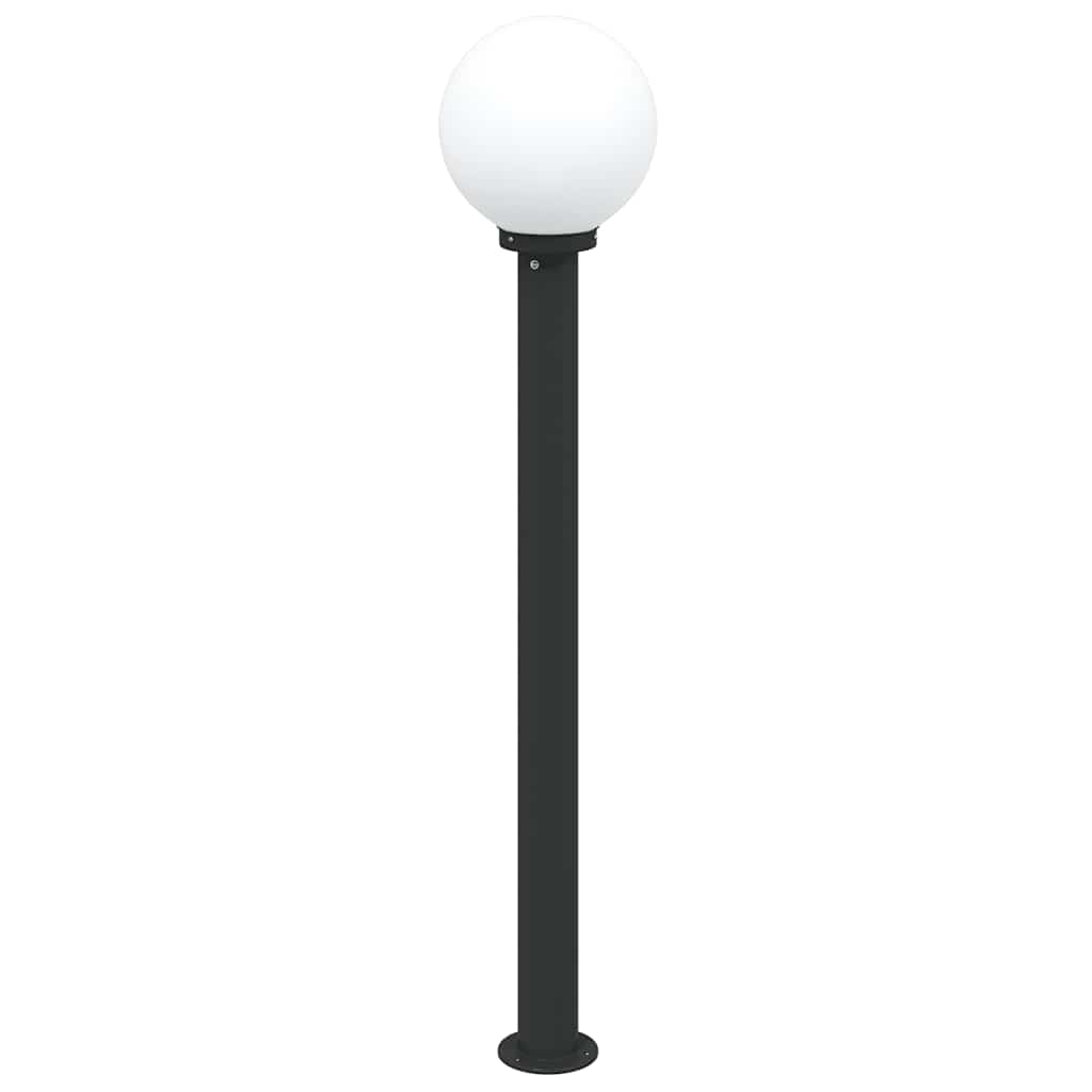 Luminária de poste 120 cm preta IP44