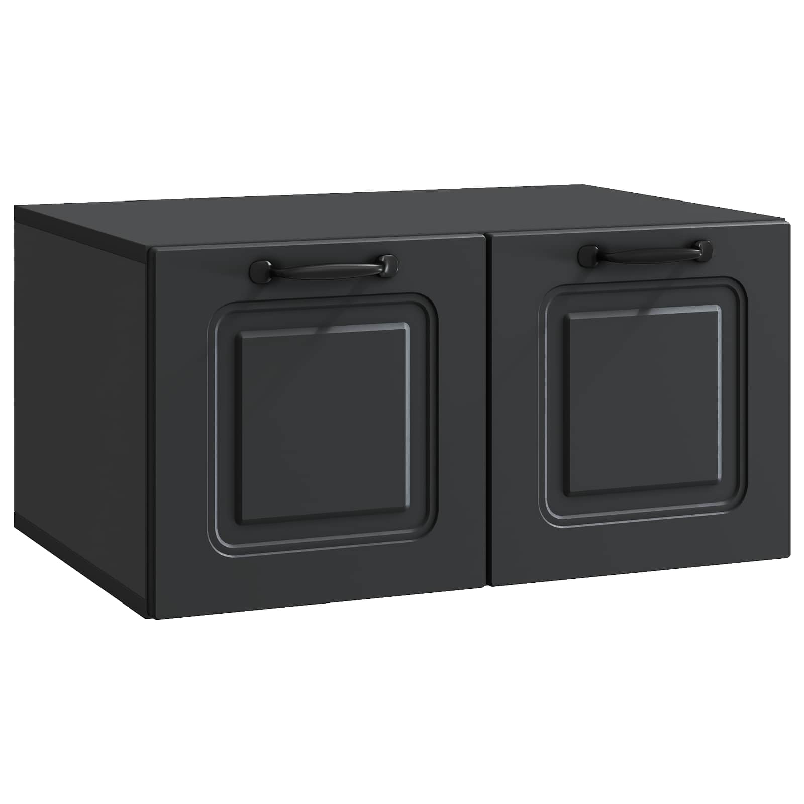 Gabinete de TV de parede preto 59,5 x 41 x 30 cm
