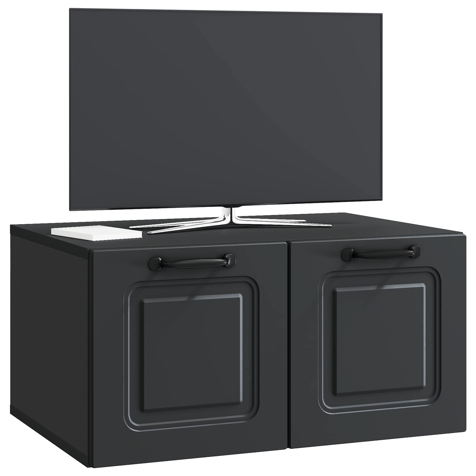 Gabinete de TV de parede preto 59,5 x 41 x 30 cm