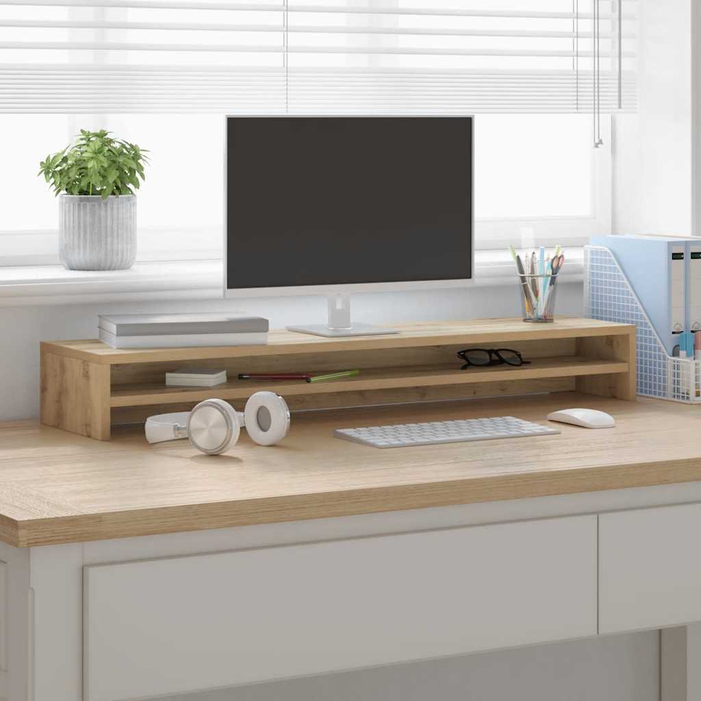 Suporte para monitor artisan oak 100x24x13 cm madeira projetada