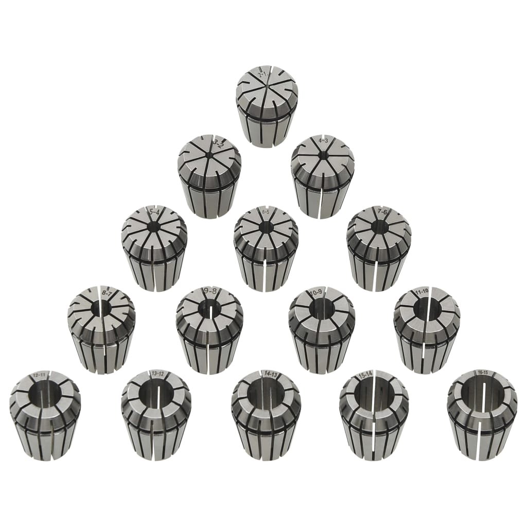 Pinças er25 15 pcs p/ conjunto de ferramentas de torneamento