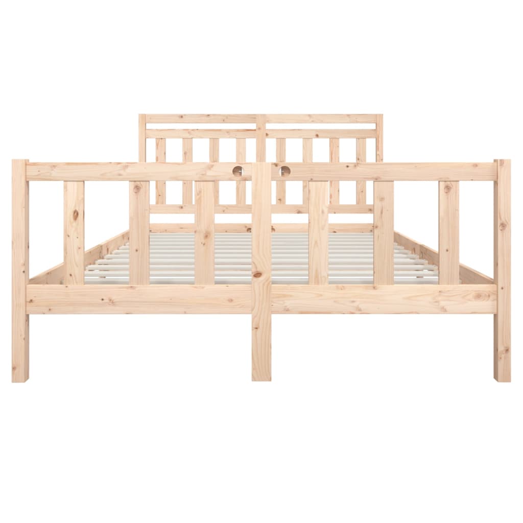 Estrutura de cama 160x200 cm madeira maciça